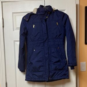 Hawke & Co Kids Navy Puffer with White Trim